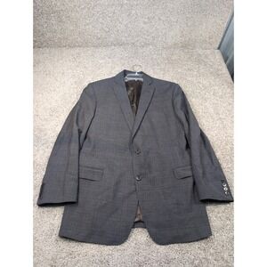 Brooks Brothers Regent Fit Wool Blend Blazer Gray Plaid Mens Size 44R